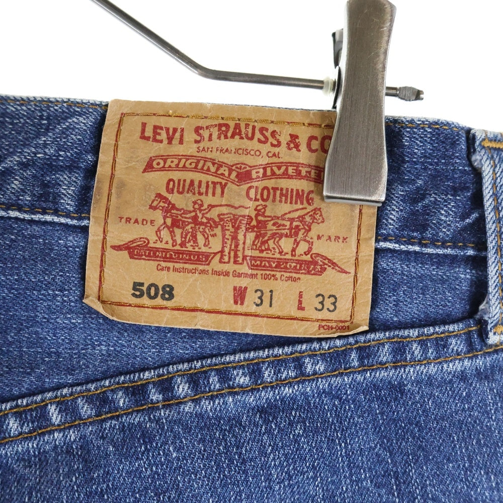 Levi's(リーバイス) 508 コットン ジップフライ ストレート デニムパンツ インディゴ 508-03
