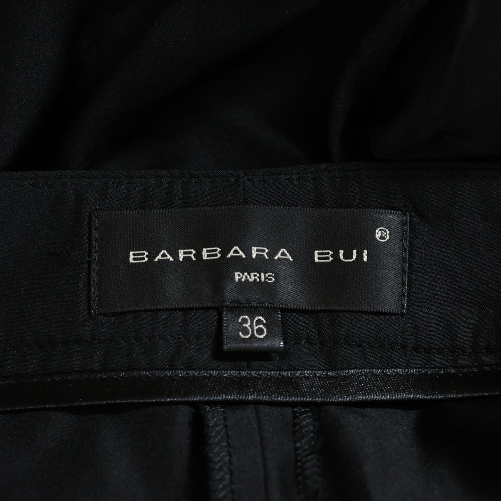 NO BRAND(ノーブランド) BARBARA BUI バルバラビュイ シルク ステッチデザイン フレアパンツ ブラック