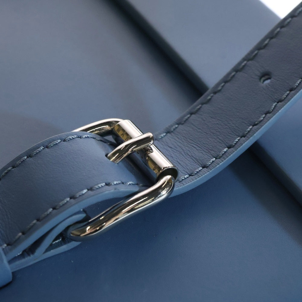 MM6 Maison Margiela(エムエムシックスメゾンマルジェラ) HANDBAG LEATHER BLUE レザースクエア ハンドバッグ ブルー SB6WD0011 レディース