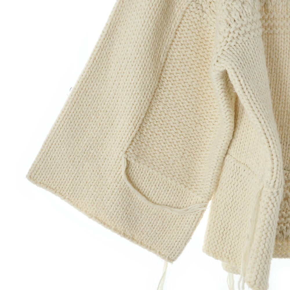 BEAMS(ビームス) ローゲージ ダメージ 長袖ニット レディース ベージュ 63-15-0410-126