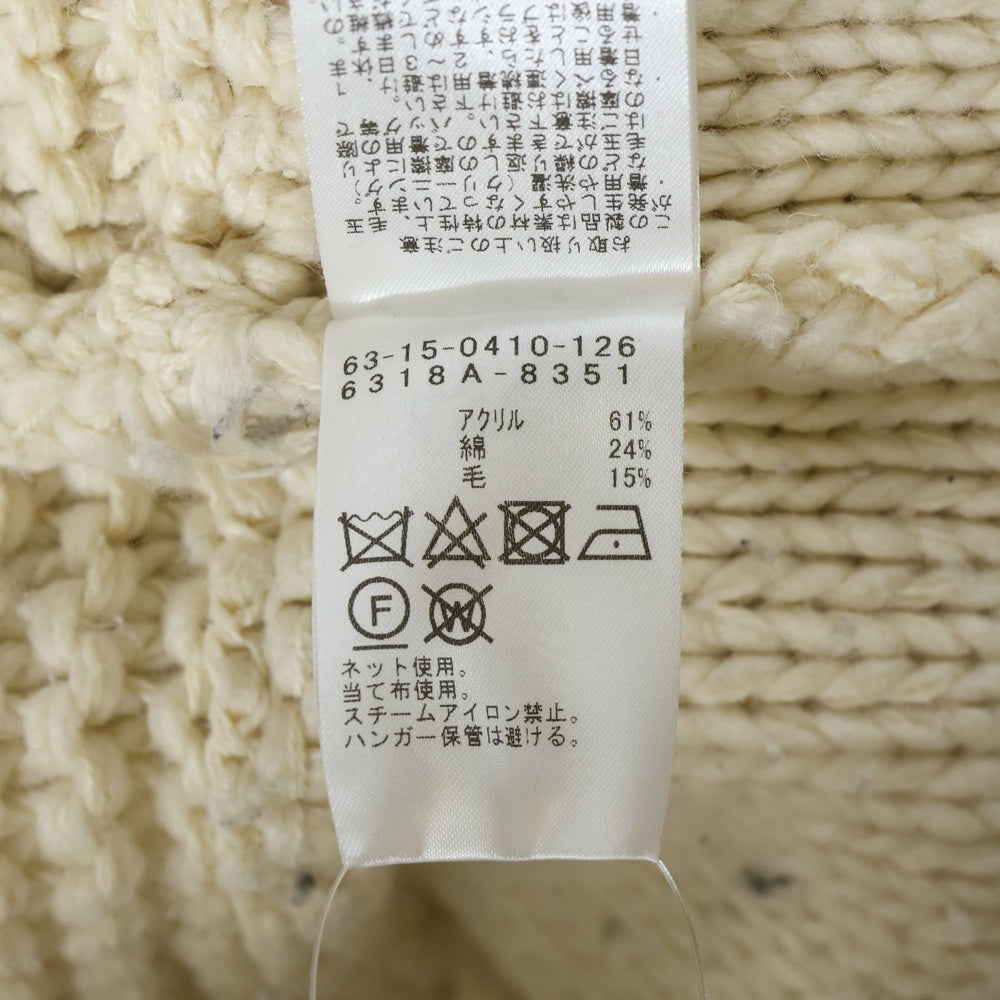 BEAMS(ビームス) ローゲージ ダメージ 長袖ニット レディース ベージュ 63-15-0410-126