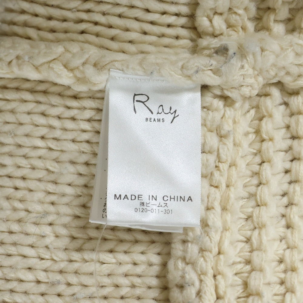 BEAMS(ビームス) ローゲージ ダメージ 長袖ニット レディース ベージュ 63-15-0410-126