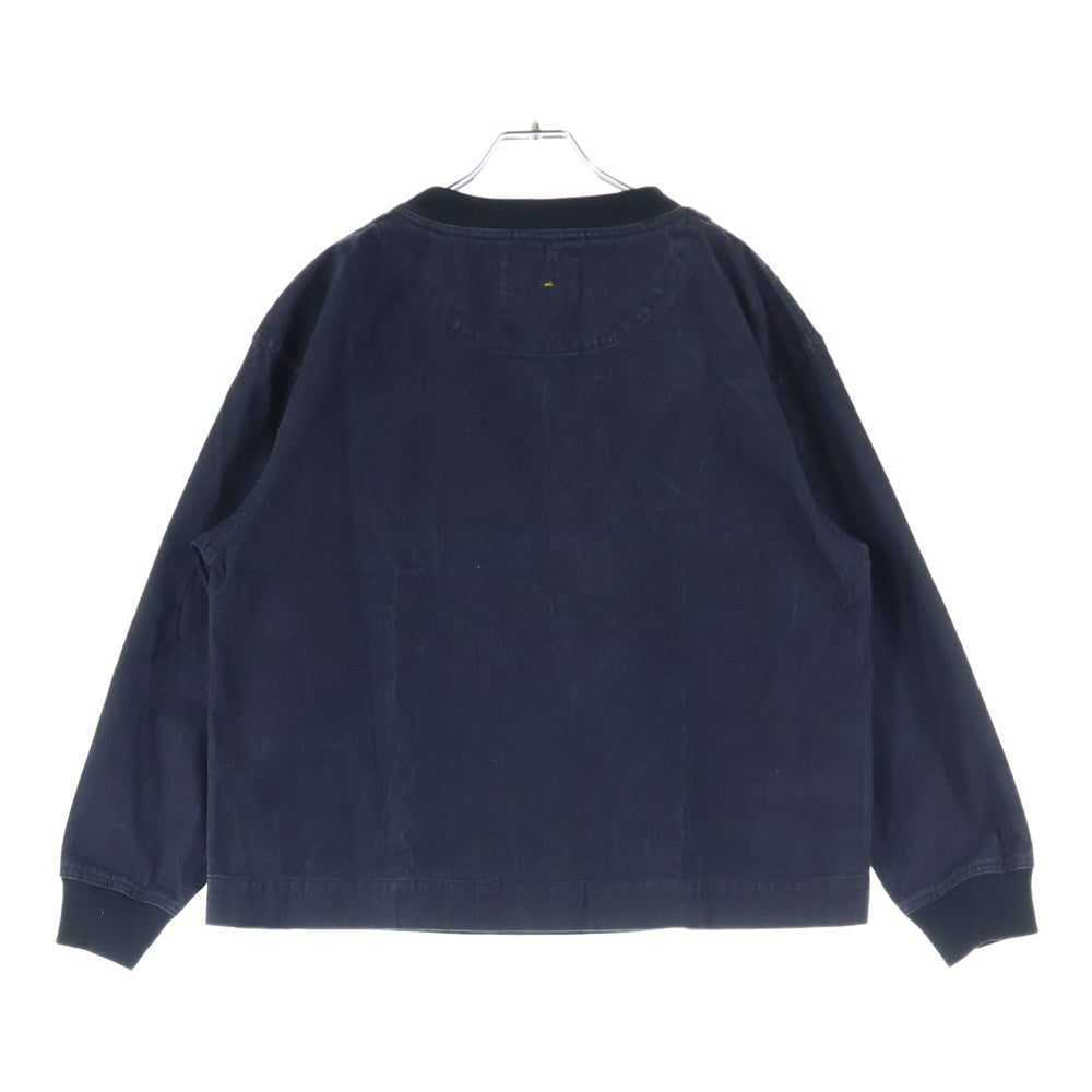 MARGARET HOWELL(マーガレットハウエル) コットン クルーネック 長袖Tシャツ カットソー ブラック