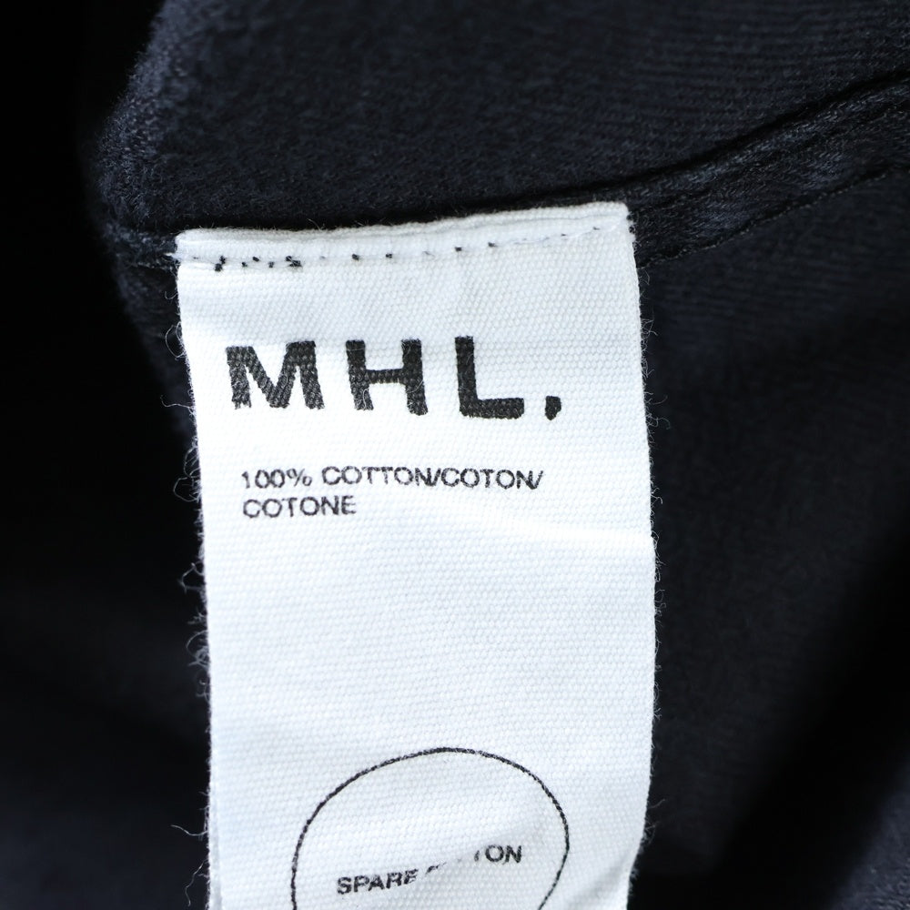 MARGARET HOWELL(マーガレットハウエル) コットン クルーネック 長袖Tシャツ カットソー ブラック