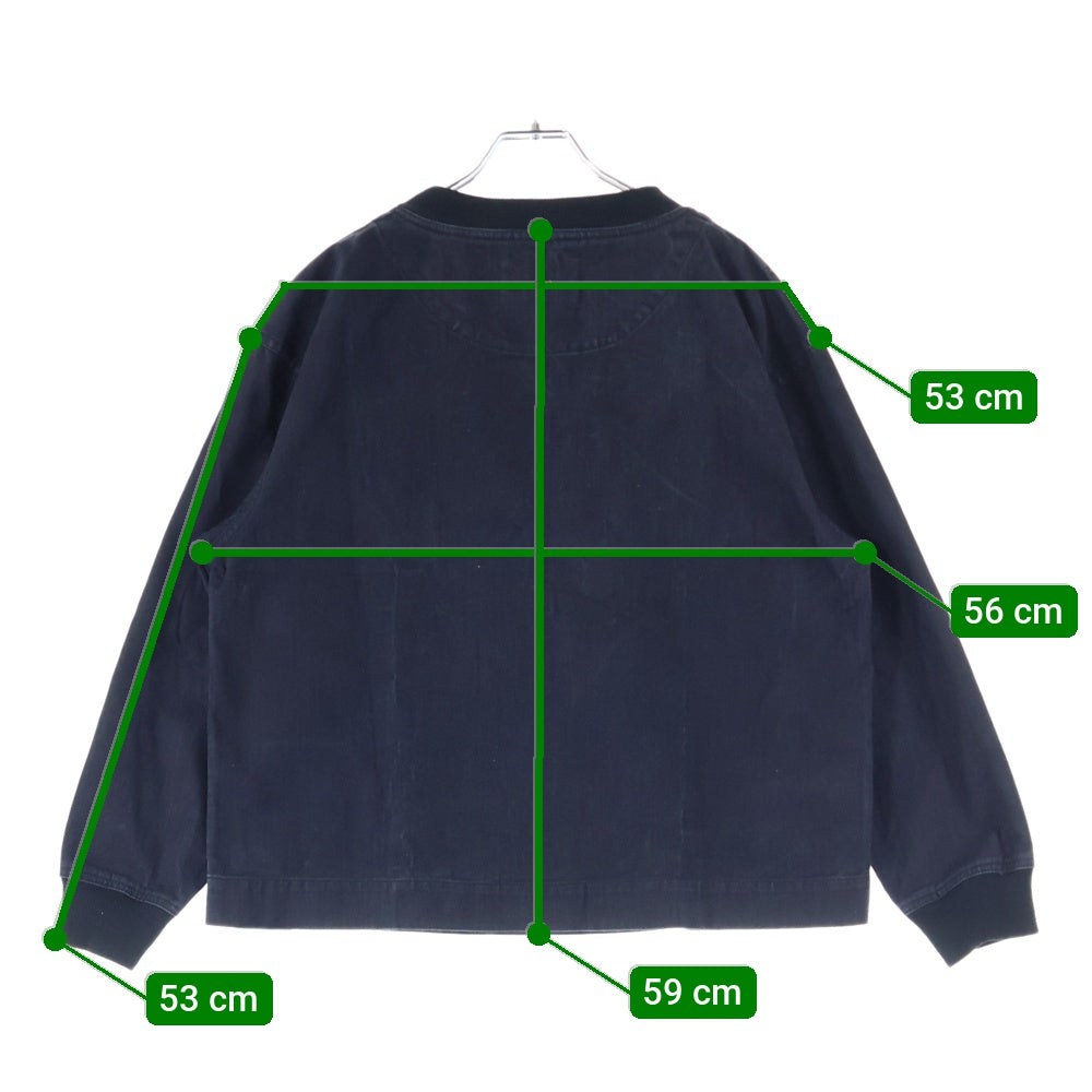 MARGARET HOWELL(マーガレットハウエル) コットン クルーネック 長袖Tシャツ カットソー ブラック