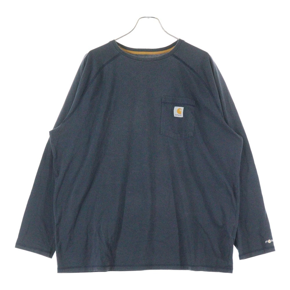CARHARTT(カーハート) Force Cotton Delmont Long Sleeve T-Shirt フォースコットン ロングスリーブ カットソー 長袖Tシャツ ネイビー