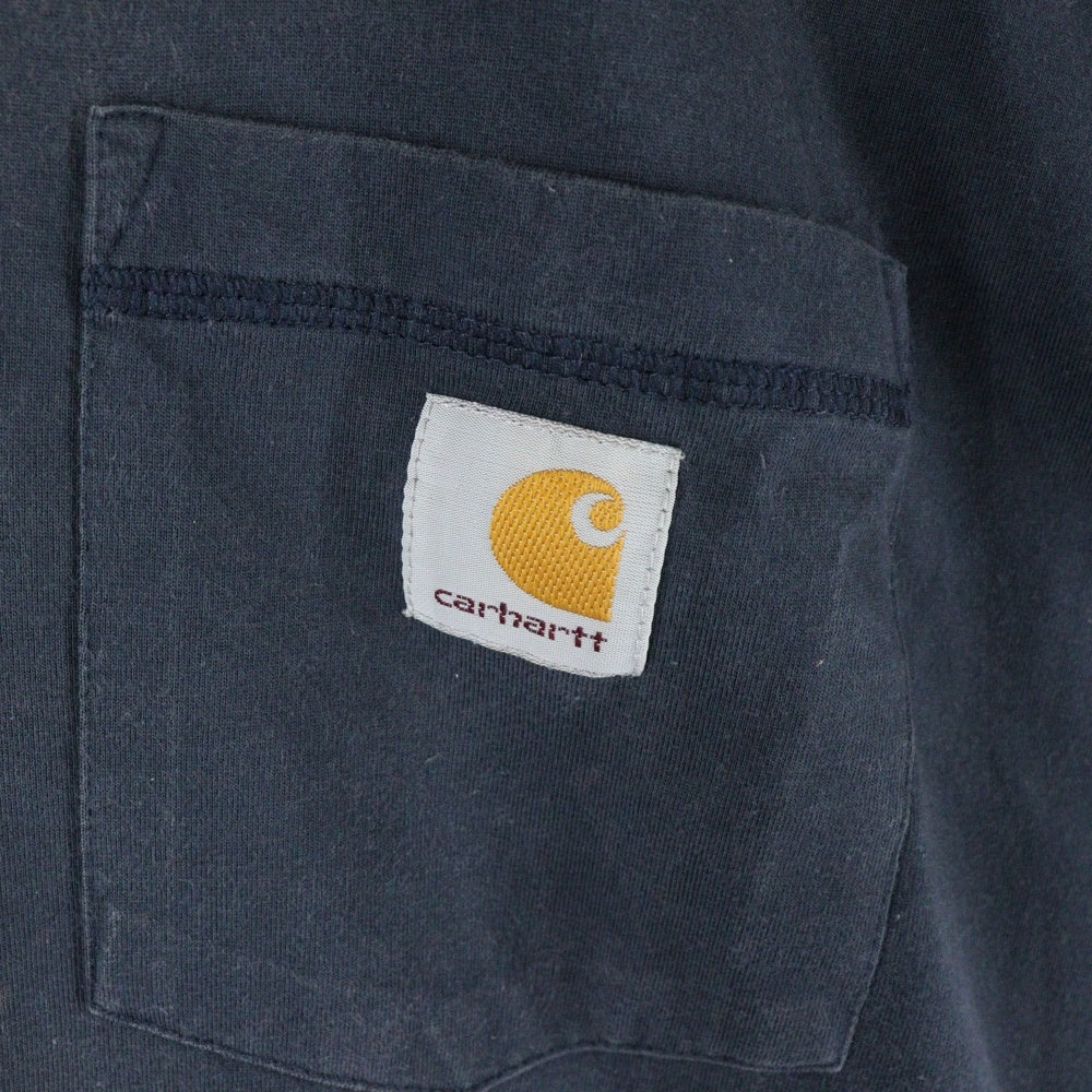 CARHARTT(カーハート) Force Cotton Delmont Long Sleeve T-Shirt フォースコットン ロングスリーブ カットソー 長袖Tシャツ ネイビー