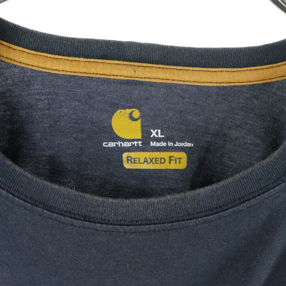 CARHARTT(カーハート) Force Cotton Delmont Long Sleeve T-Shirt フォースコットン ロングスリーブ カットソー 長袖Tシャツ ネイビー