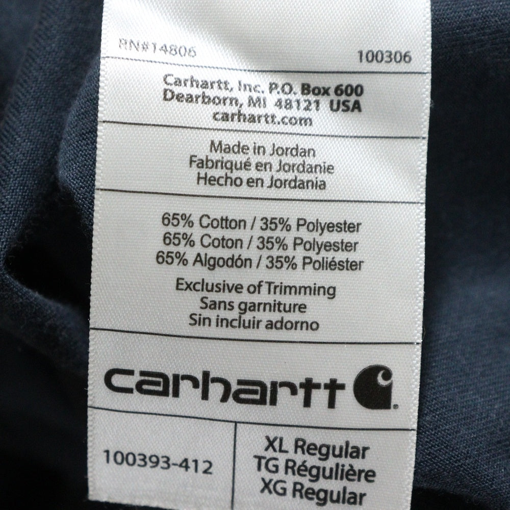 CARHARTT(カーハート) Force Cotton Delmont Long Sleeve T-Shirt フォースコットン ロングスリーブ カットソー 長袖Tシャツ ネイビー