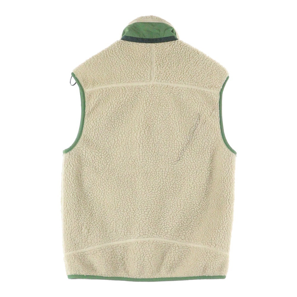 PATAGONIA(パタゴニア) 09AW Classic Retro X クラシックレトロX ボアフリースベスト ジャケット ベージュ/グリーン 23046F9