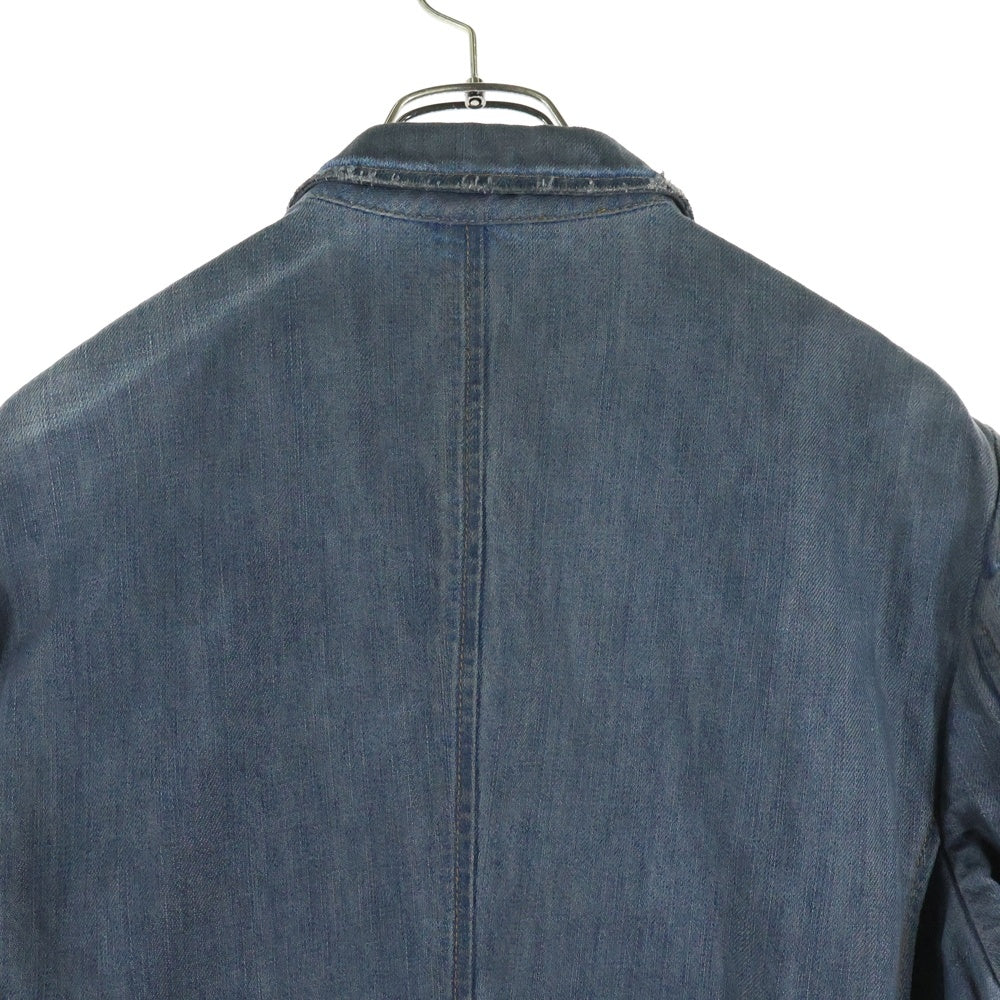 DOLCE & GABBANA(ドルチェアンドガッバーナ) ヴィンテージ加工 ノッチドラペル 1B シングルテーラードデニムジャケット インディゴ DJ-G2AS6D