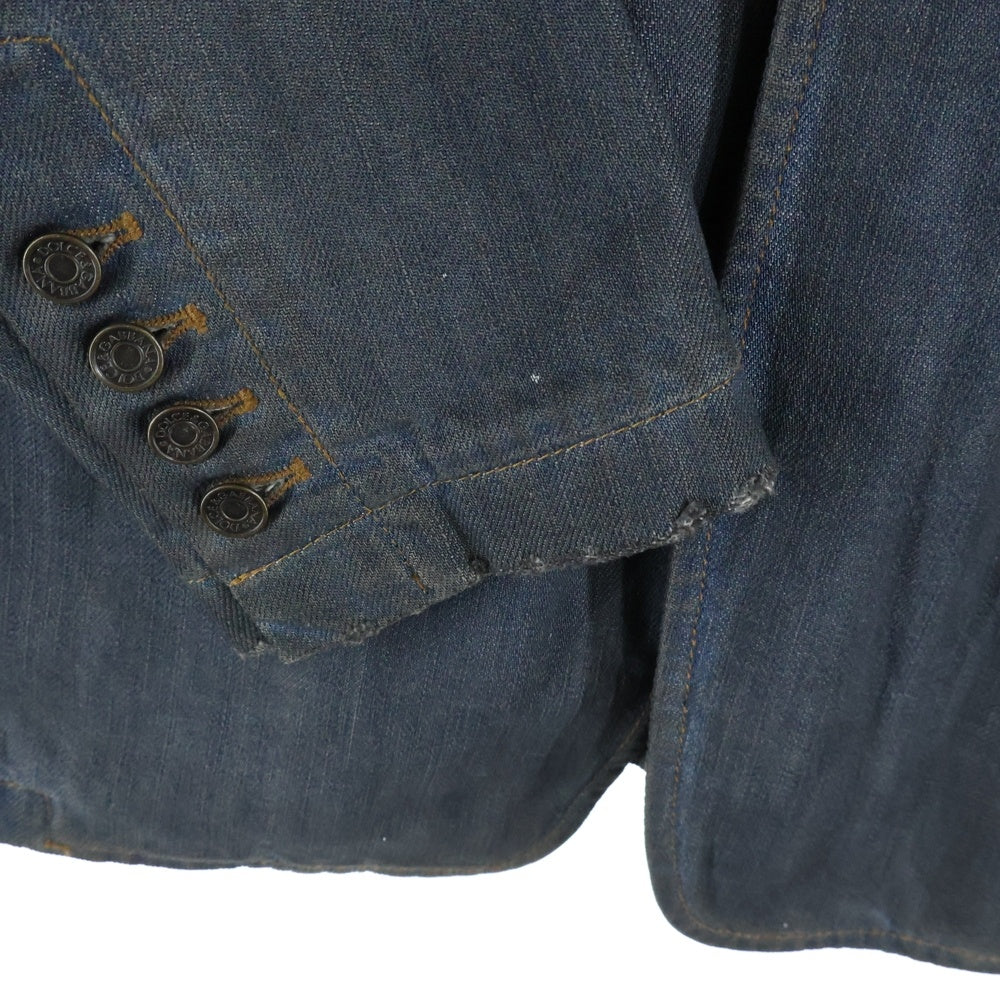 DOLCE & GABBANA(ドルチェアンドガッバーナ) ヴィンテージ加工 ノッチドラペル 1B シングルテーラードデニムジャケット インディゴ DJ-G2AS6D