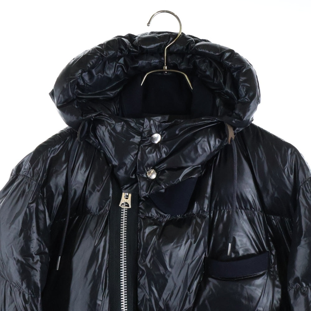 Sacai(サカイ) 20AW ウール切り替え エコダウンロングジャケットコート ブラック/ネイビー 20-02415M