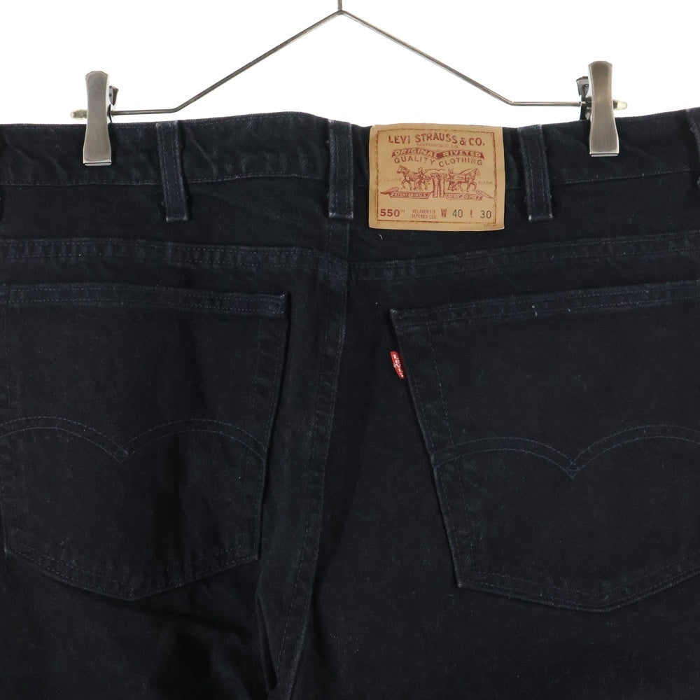 Levi's(リーバイス) 90S VINTAGE 550 RELAXED FIT リラックスドフィット ヴィンテージ テーパードデニムパンツ ブラック 550-0260