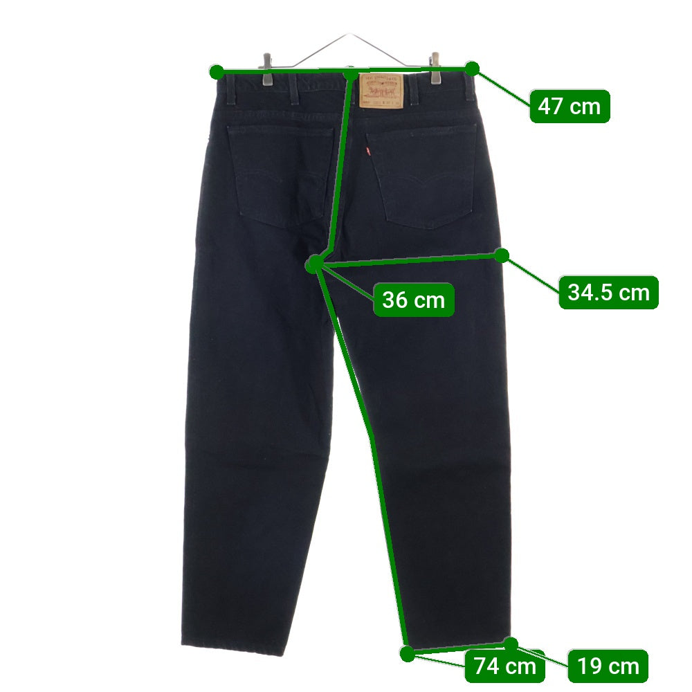 Levi's(リーバイス) 90S VINTAGE 550 RELAXED FIT リラックスドフィット ヴィンテージ テーパードデニムパンツ ブラック 550-0260