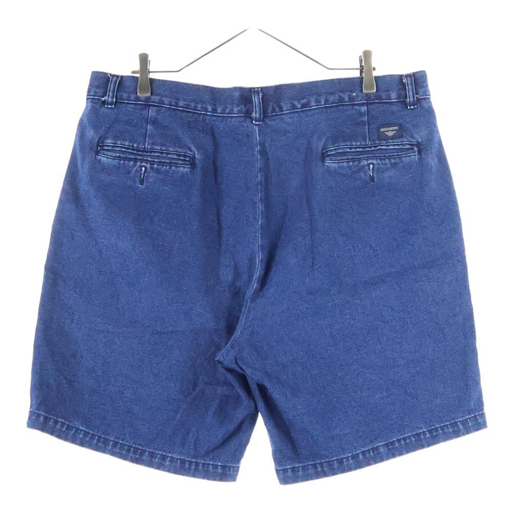 DOCKERS(ドッカーズ) タック入り デニムショーツ ハーフパンツ インディゴ