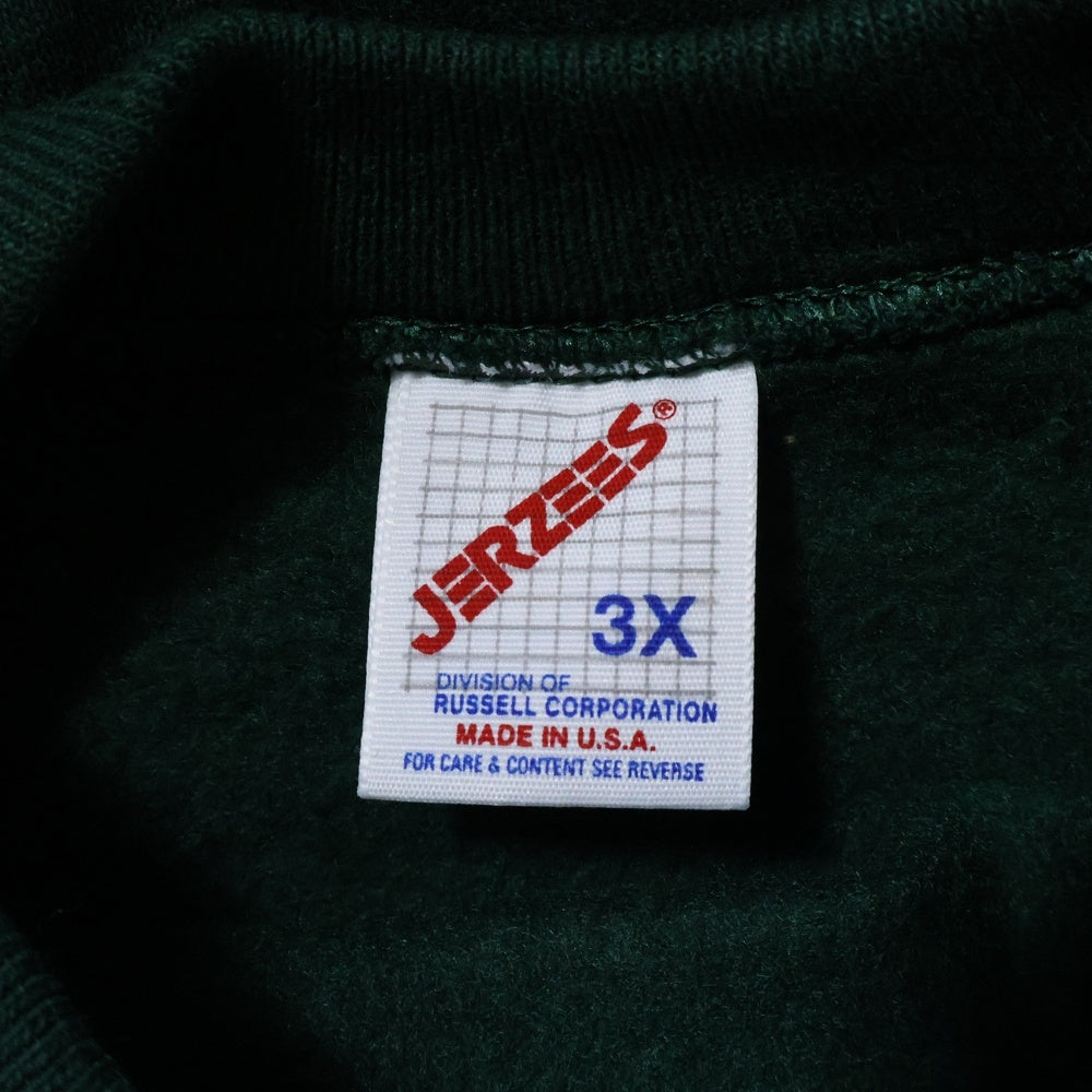 VINTAGE(ヴィンテージ) 90S VINTAGE JERZEES SWEATSHIRT ヴィンテージ ジャージーズ USA製 クルーネックスウェットトレーナー グリーン