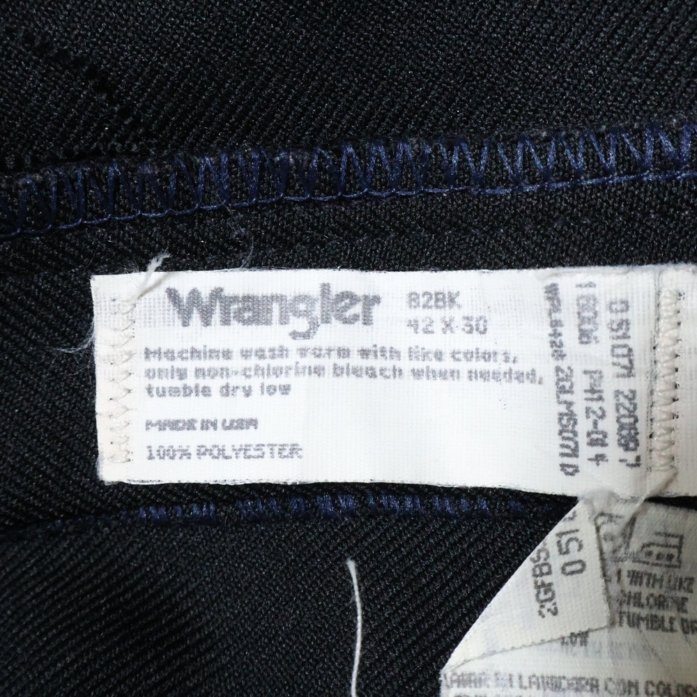 Wrangler(ラングラー) 90S VINTAGE 82BK WRANCHER DRESS PANTS ヴィンテージ ランチャー USA製 ドレス スラックスパンツ ブラック