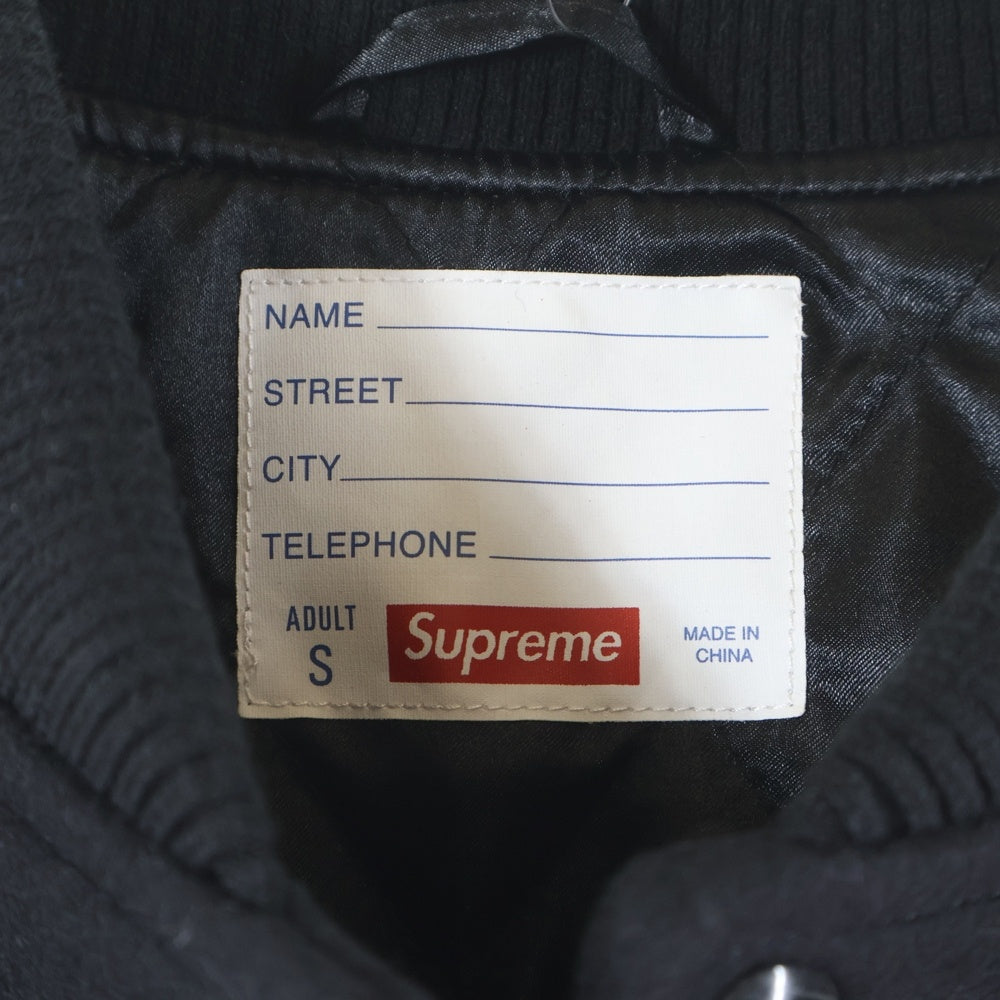 SUPREME(シュプリーム) 23SS Tourist Varsity Jacket ツアーリスト バーシティ ジャケット ブラック