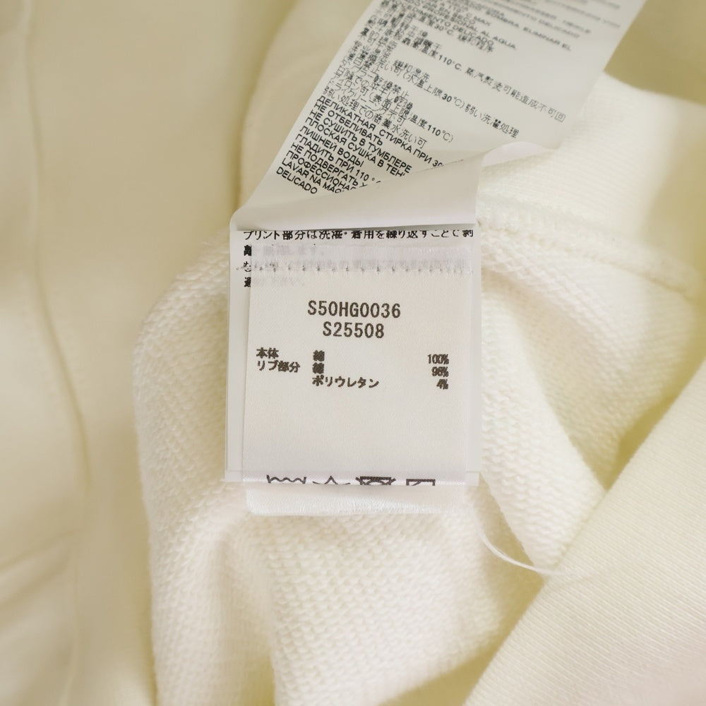 Maison Margiela(メゾンマルジェラ) 21SS 1Con Logo Hoodie ロゴプリント ジップアップフーディー パーカー ホワイト S50HG0036 S25508