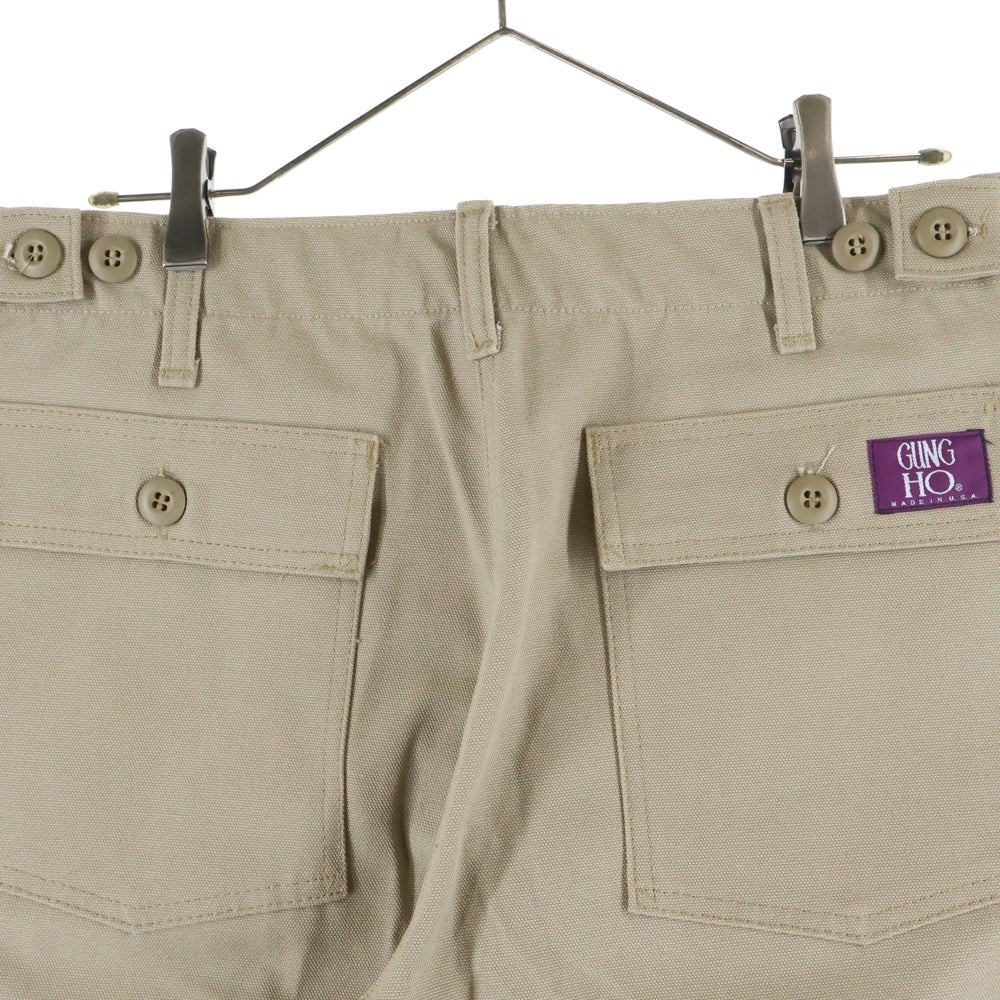 GUNG HO(ガンホー) GUNG HO ガンホー FATIGUE TROUSER ファティーグトラウザー USA製 ボタンフライ ベージュ