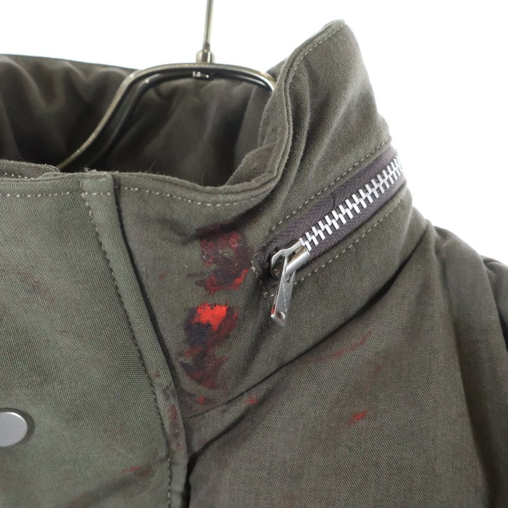 cvtvlist(カタリスト) 21AW ヴィンテージ加工 ペンキロゴ ダウンジャケット グレー 21FW0103T