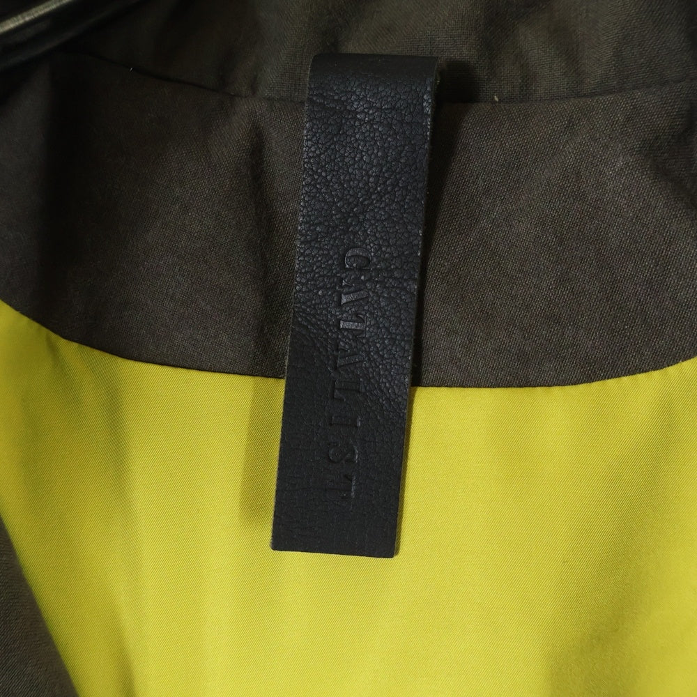 cvtvlist(カタリスト) 21AW ヴィンテージ加工 ペンキロゴ ダウンジャケット グレー 21FW0103T