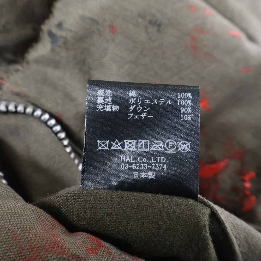 cvtvlist(カタリスト) 21AW ヴィンテージ加工 ペンキロゴ ダウンジャケット グレー 21FW0103T