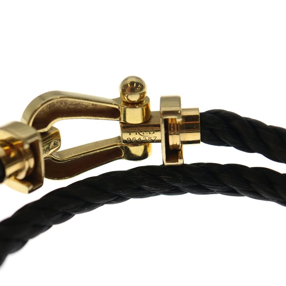 FRED(フレッド) FORCE 10 フォース 2連 2ロウケーブル ブレスレット ゴールド/ブラック K18YG