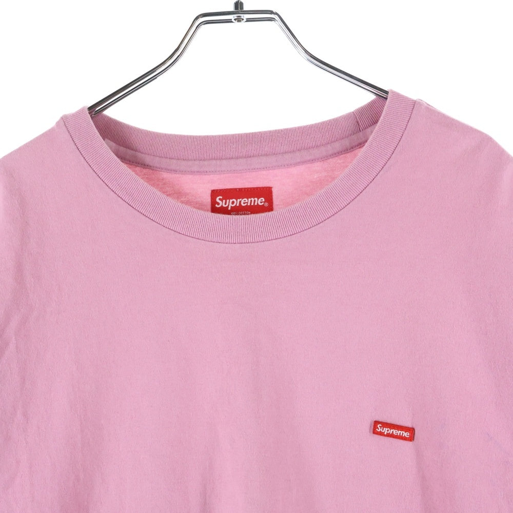 SUPREME(シュプリーム) Small Box Logo L/S TEE スモールロゴデザイン クルーネック カットソー 長袖Tシャツ ピンク