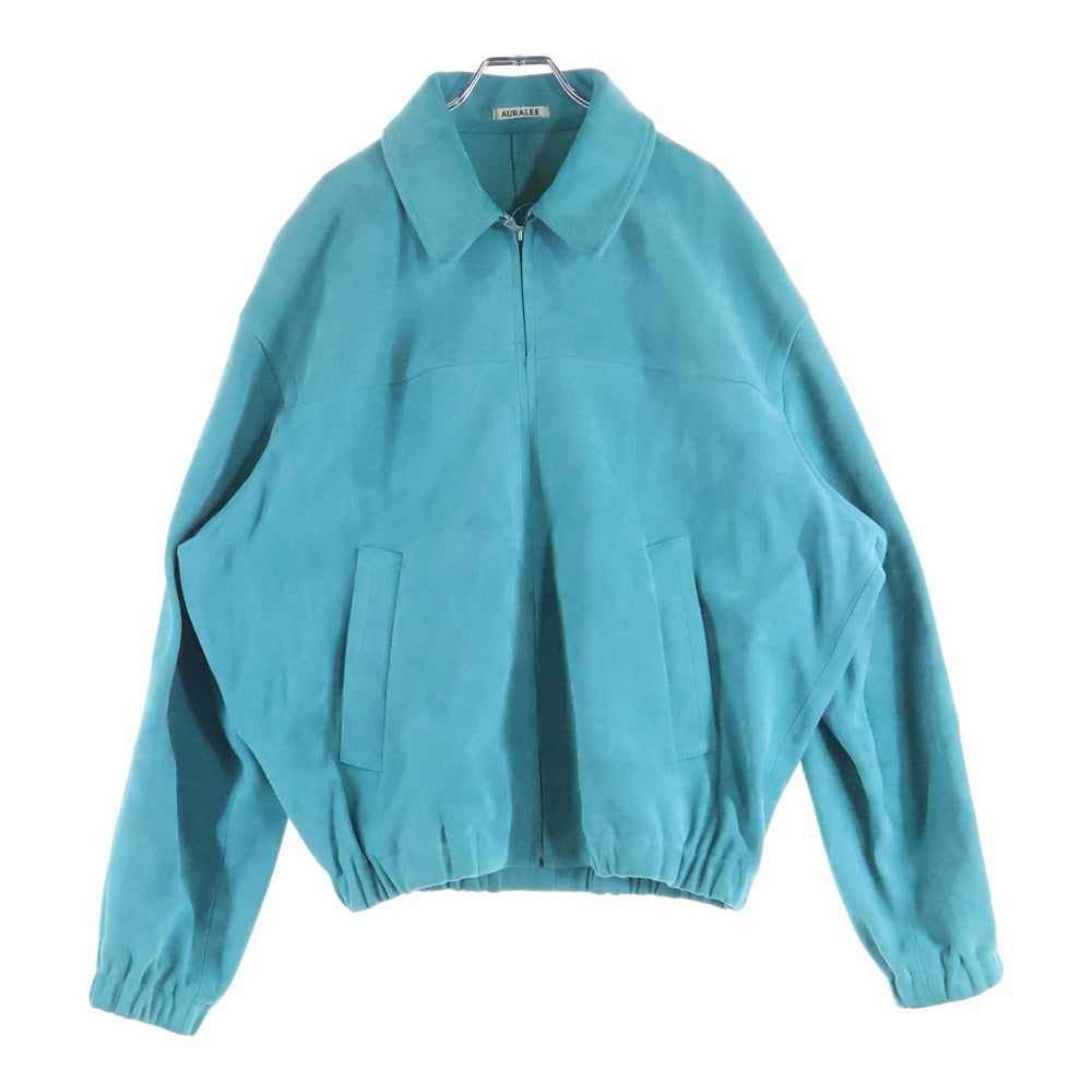AURALEE(オーラリー) 25SS LAMB SUEDE ZIP BLOUSON ラム スエード マルチポケット ライトジャケット ブルー A255B01GS