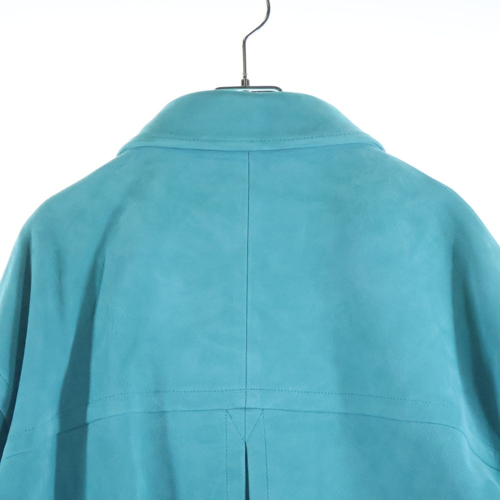 AURALEE(オーラリー) 25SS LAMB SUEDE ZIP BLOUSON ラム スエード マルチポケット ライトジャケット ブルー A255B01GS