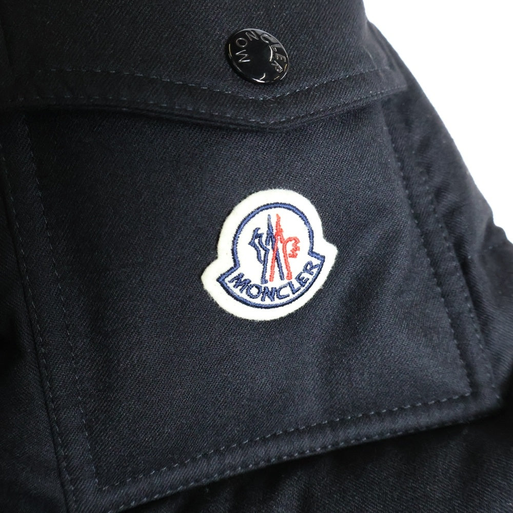 MONCLER(モンクレール) 21AW MONTGENEVRE モンジュネーブル アームロゴパッチ フーデッド ダウンジャケット ブラック G20911A53700 54272