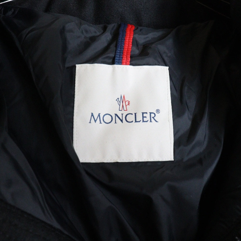 MONCLER(モンクレール) 21AW MONTGENEVRE モンジュネーブル アームロゴパッチ フーデッド ダウンジャケット ブラック G20911A53700 54272