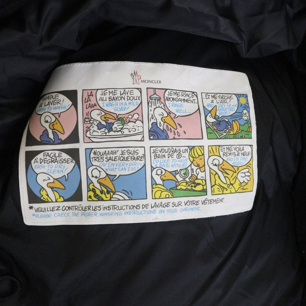 MONCLER(モンクレール) 21AW MONTGENEVRE モンジュネーブル アームロゴパッチ フーデッド ダウンジャケット ブラック G20911A53700 54272