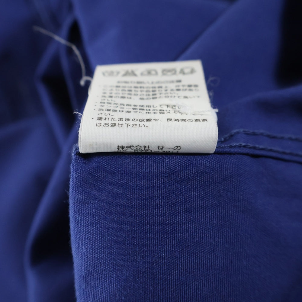 LEGENDA(レジェンダ) フロントロゴワッペン コットン 七分袖シャツ ブルー