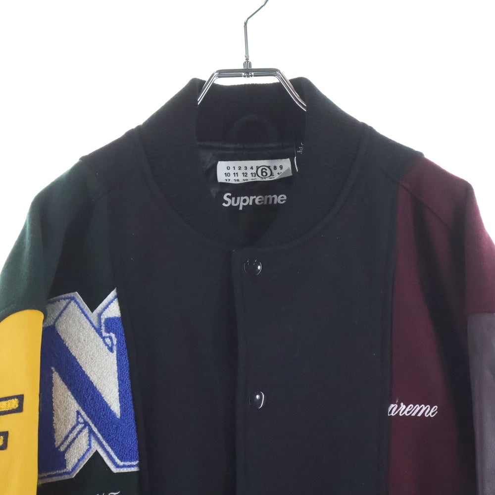 SUPREME(シュプリーム) 24SS ×Split Varsity Jacket エムエムシックスメゾンマルジェラ スプリット バーシティジャケット ブルゾン マルチカラー