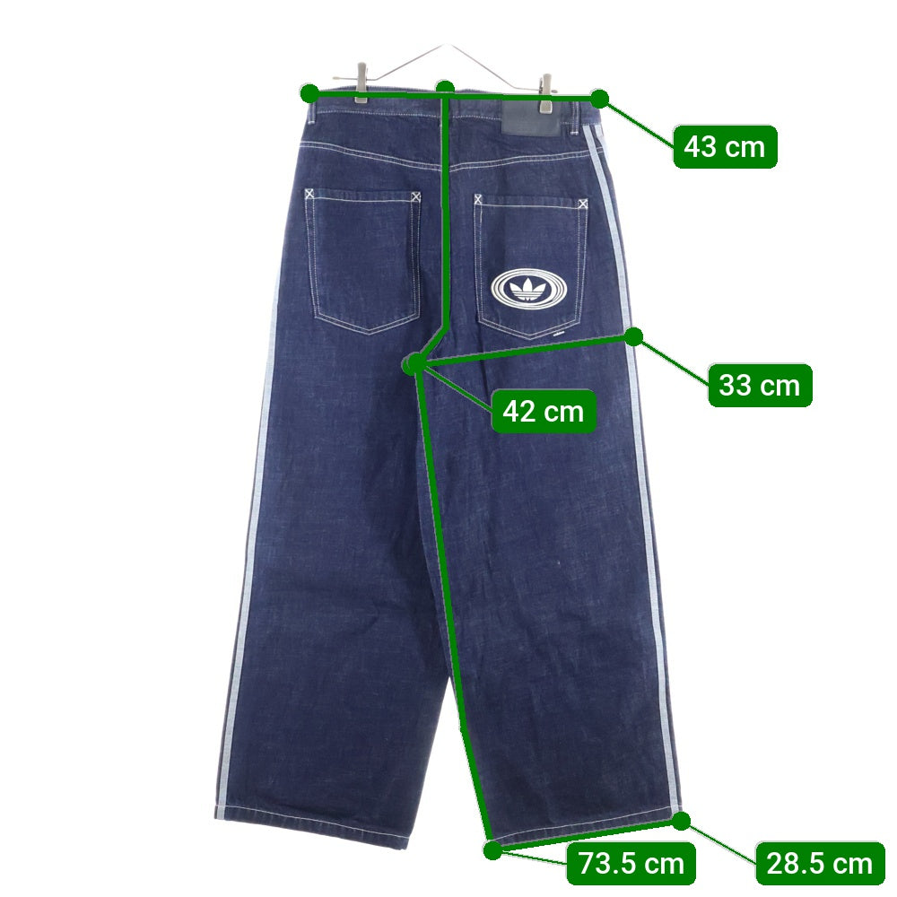 adidas(アディダス) オルタナティブ スポーツ ワイドレッグ スケーター デニムパンツ インディゴ KS6916