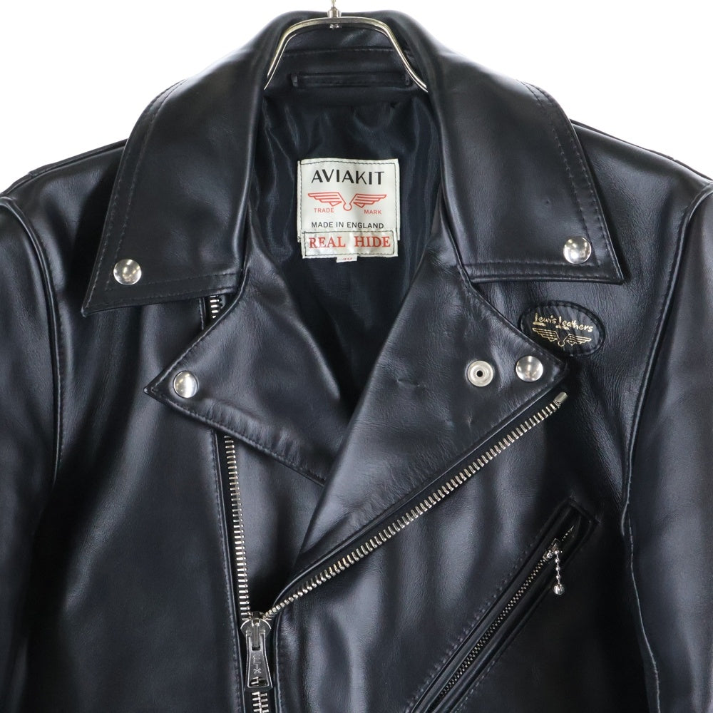 Lewis Leathers(ルイスレザー) サイクロン ホースレザー ダブルライダースジャケット タイトフィット ブラック
