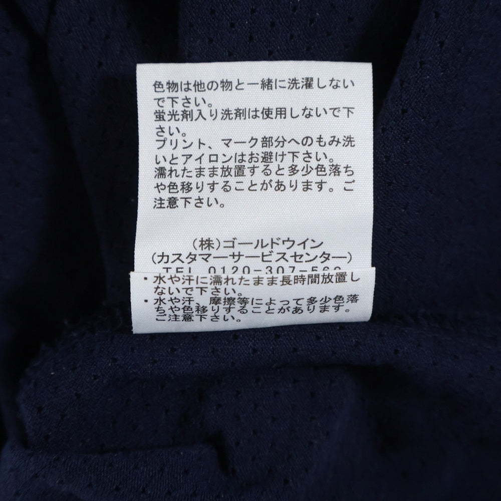 THE NORTH FACE(ザノースフェイス) フロントロゴデザイン クルーネック カットソー 半袖メッシュTシャツ ネイビー NT32176