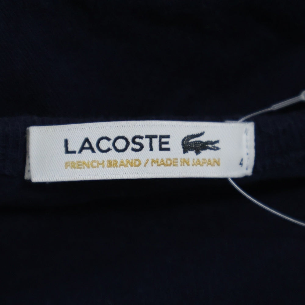 LACOSTE(ラコステ) 胸ロゴパッチデザイン Vネック カットソー 半袖Tシャツ ネイビー TH632E