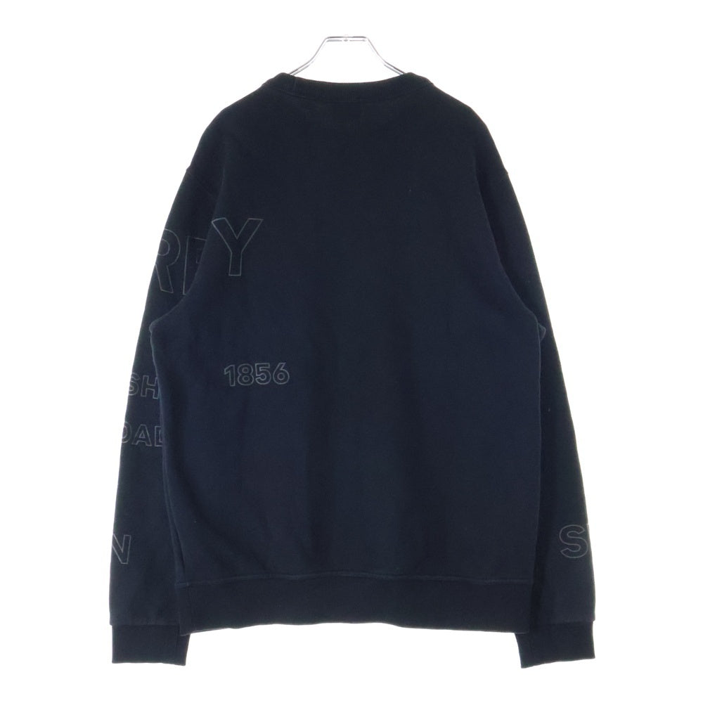 BURBERRY(バーバリー) 21SS ホースフェリープリントロゴ コットン スウェット トレーナー ブラック 8037553