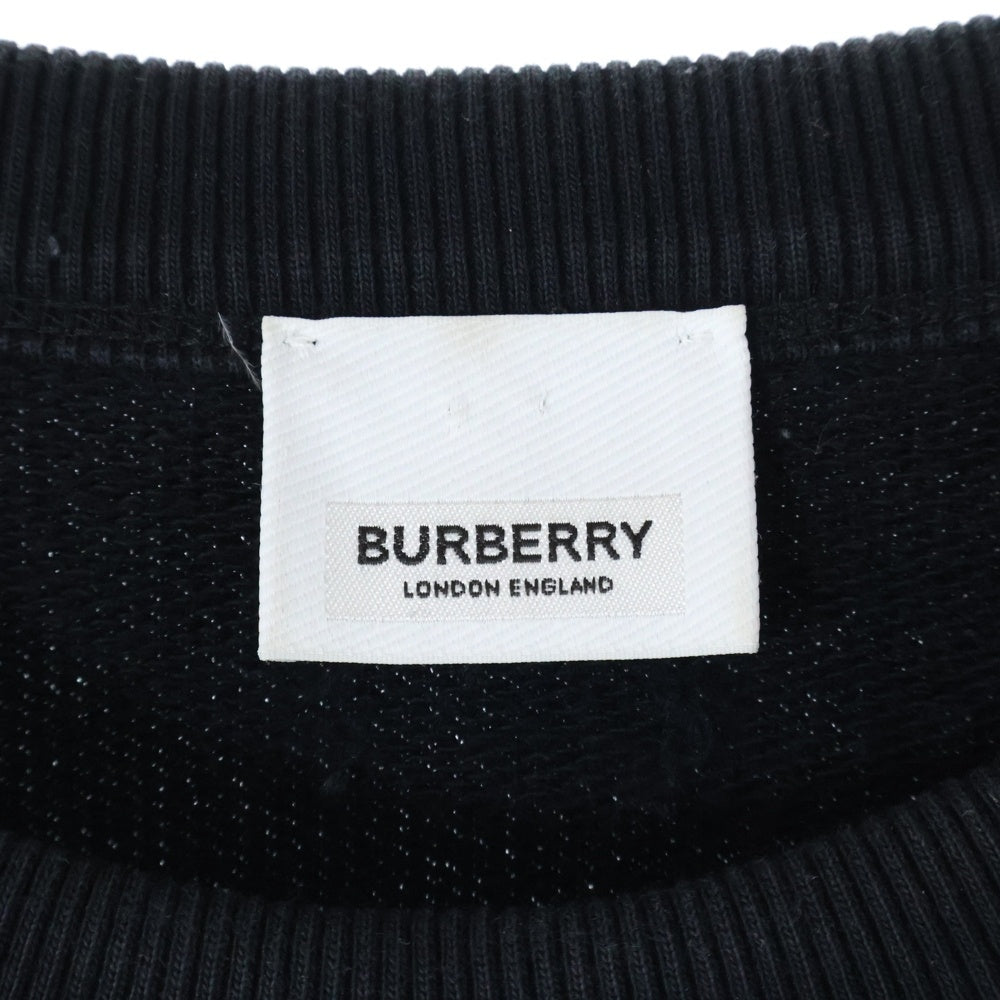 BURBERRY(バーバリー) 21SS ホースフェリープリントロゴ コットン スウェット トレーナー ブラック 8037553