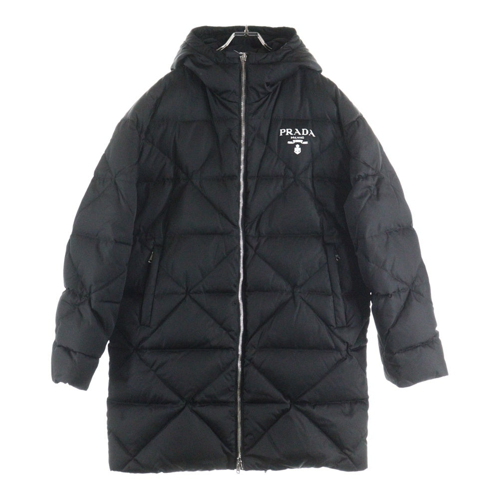 PRADA(プラダ) RE-NYLON リナイロン フーデッドダウンコート ブラック
