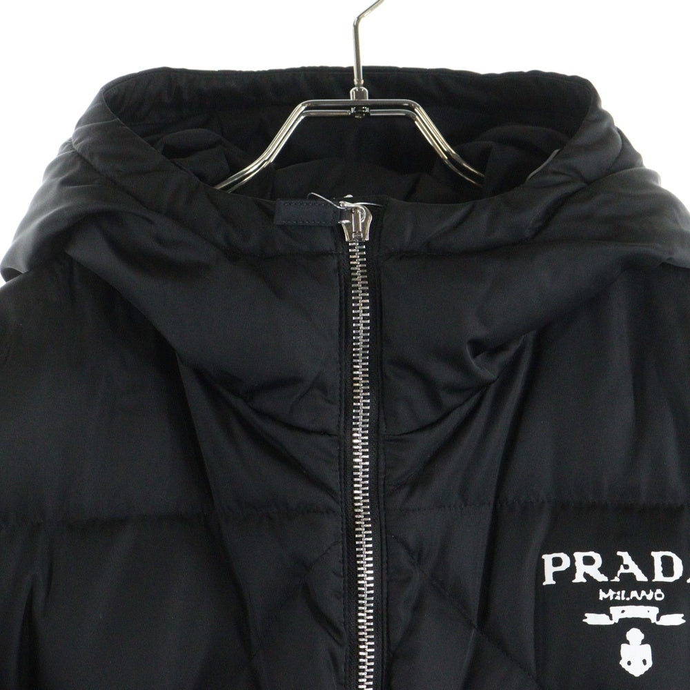 PRADA(プラダ) RE-NYLON リナイロン フーデッドダウンコート ブラック SGC042 RFID