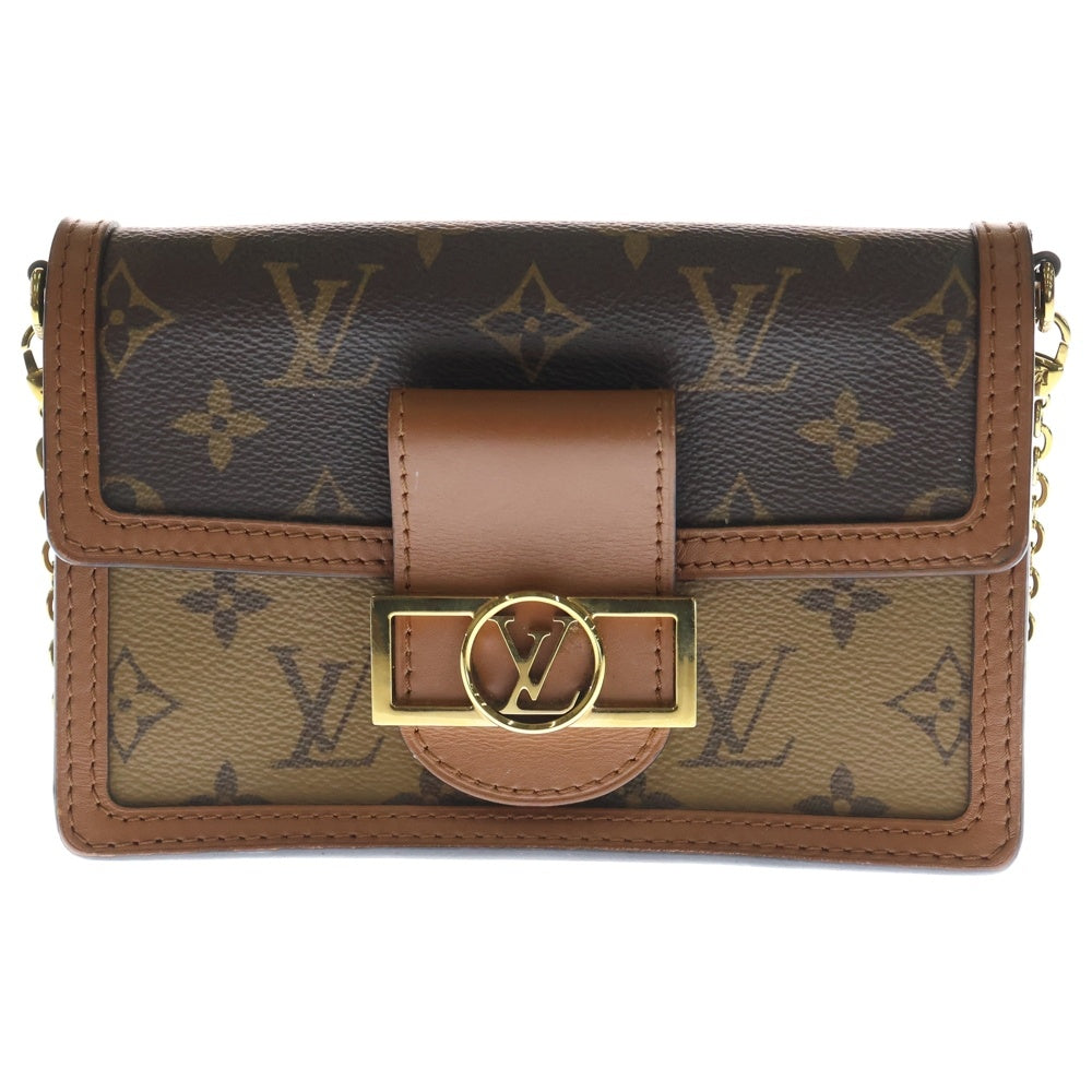 LOUIS VUITTON(ルイヴィトン) ポルトフォイユ ドーフィーヌ ゴールドプレート モノグラム ショルダーバック ポーチ ブラウン レディース M68746