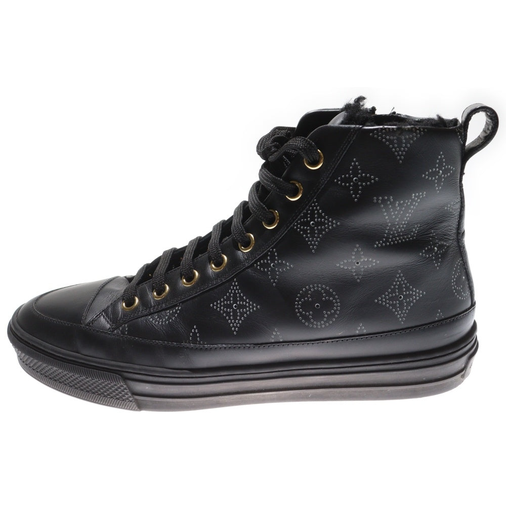 LOUIS VUITTON(ルイヴィトン) モノグラム ステラーライン ライナーボア レザーハイカットスニーカー ブラック レディース CL0260