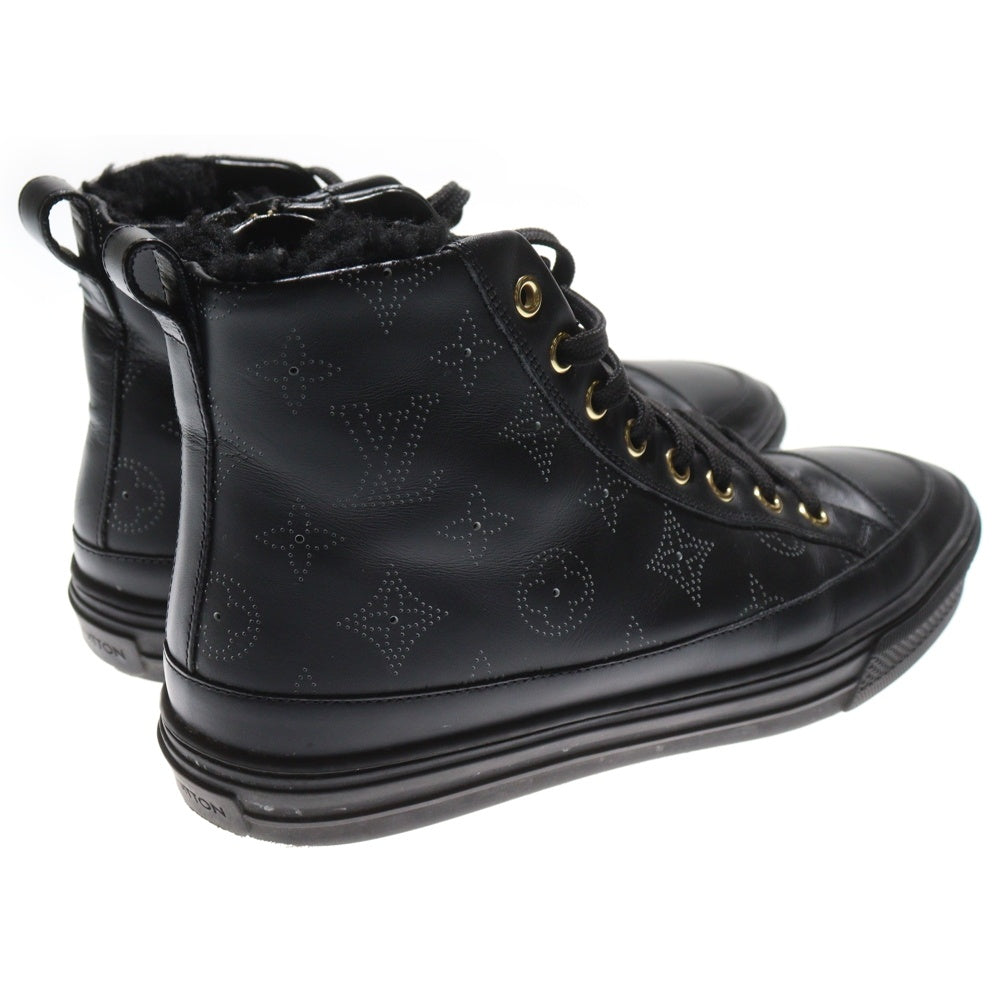 LOUIS VUITTON(ルイヴィトン) モノグラム ステラーライン ライナーボア レザーハイカットスニーカー ブラック レディース CL0260