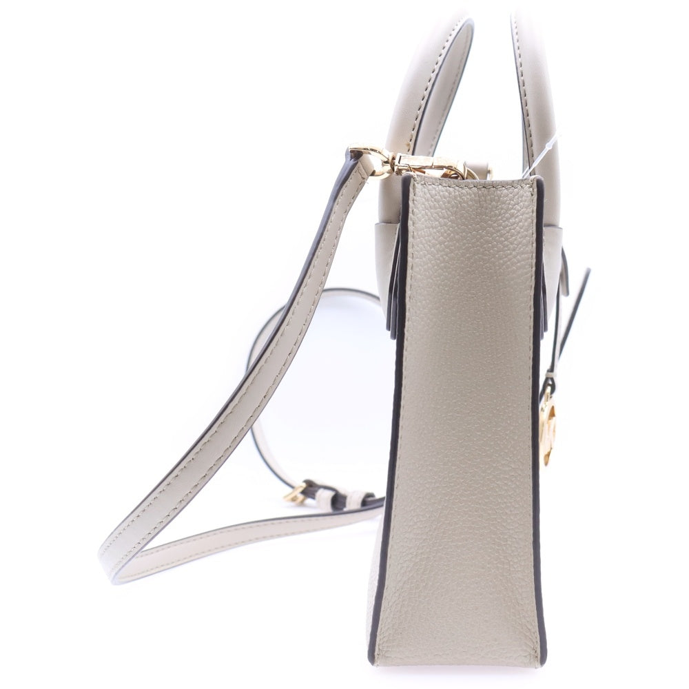 MICHAEL KORS(マイケルコース) MERCER NS 2WAY レザー ミニトートバッグ ハンドショルダーバッグ アイボリー レディース