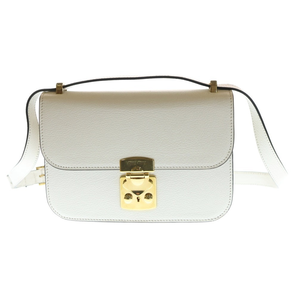 miumiu(ミュウミュウ) MADRAS マドラス レザーショルダーバッグ